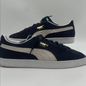 Puma Suede Classic XXI Sneakers Peacoat Blue / Off White 374915-04 Men's 12